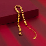 24k 999 Real Bracelet Women Retro Pure 18k Geometric Pattern Spring