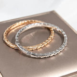 925 Silver Gilded Snake Bone Bracelet for Women