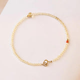 14k Natural Citrine & Agate Beaded Bracelet for Women YBR628