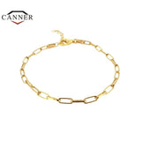 925 Silver Paper Clip Chain Bracelet