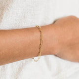 925 Silver Paper Clip Chain Bracelet