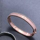 925 Silver Round Bead Edge Bracelet Women Party Jewelry