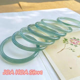Ice-Seed Round Women's Oil-blue Jade Bracelet