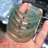 Ice-Seed Round Women's Oil-blue Jade Bracelet
