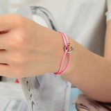925 Sterling Silver Three Ring Separation Bracelet Women's Jewelry Anniversary