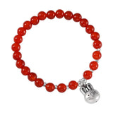 S925 Silver Rabbit Red Agate Bracelet Zodiac Year Rabbit Elastic Bracelet
