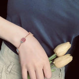 Rose Carnelian Ladybug Bracelet - High Jewelry