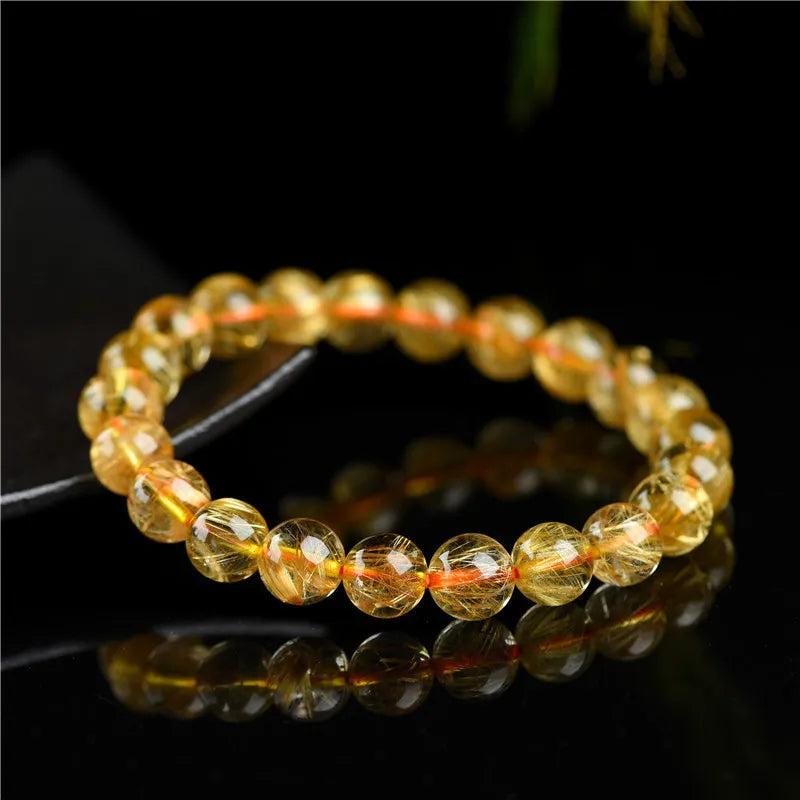 High Rutilated Quartz Crystal Bracelet for Women