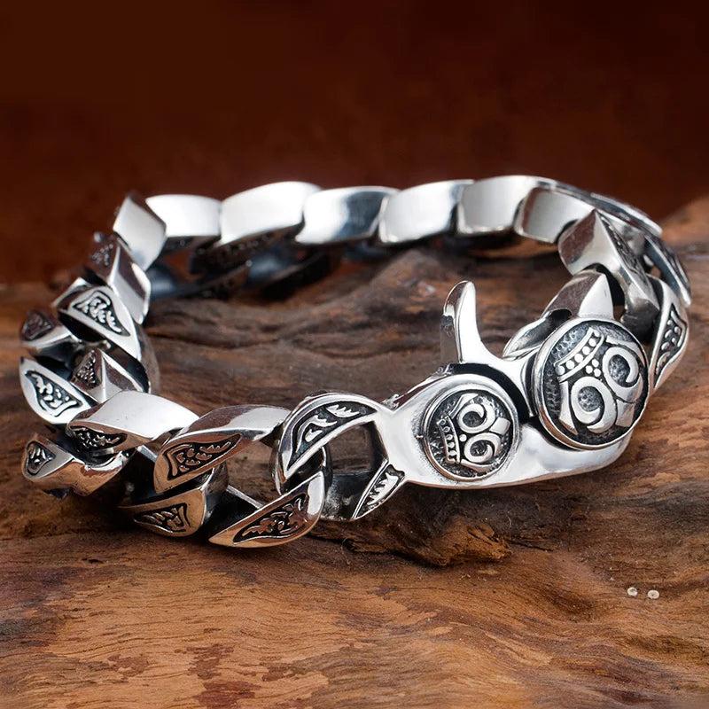 Thai Silver Original 925 Sterling Silver Vintage Chain & Link Bracelet