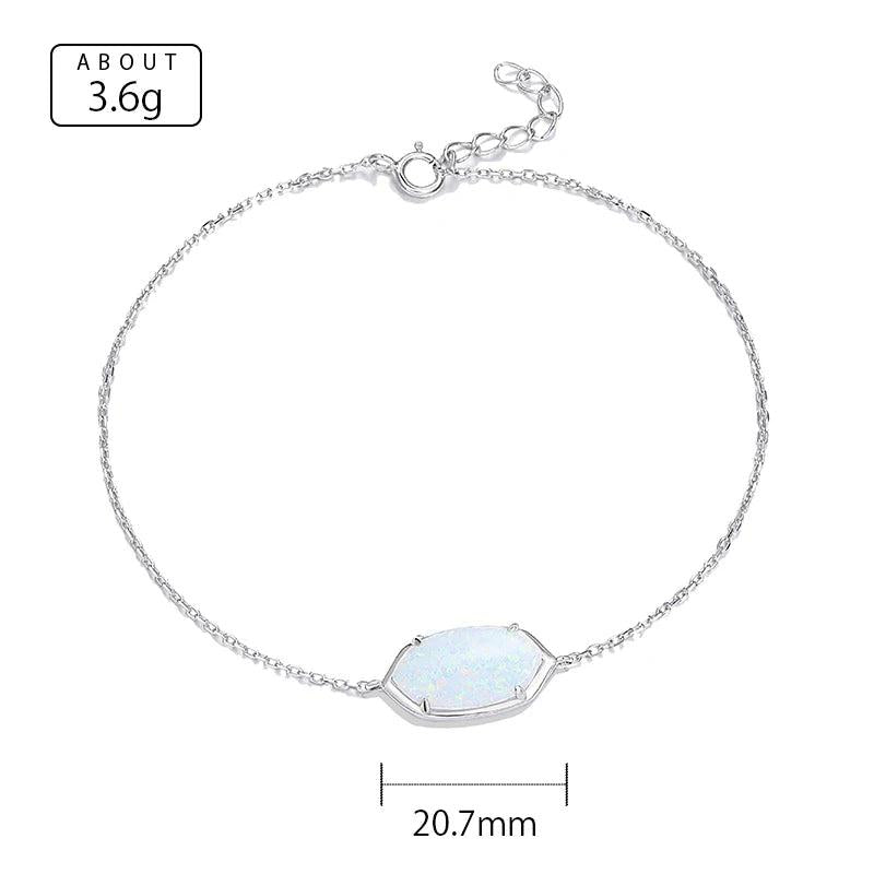 Shimmering Synthetic Opal Diamond Bracelet for Christmas Festivities