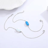 Shimmering Synthetic Opal Diamond Bracelet for Christmas Festivities