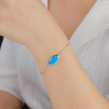 Shimmering Synthetic Opal Diamond Bracelet for Christmas Festivities