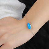 Shimmering Synthetic Opal Diamond Bracelet for Christmas Festivities