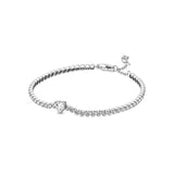 925 Silver Tennis Bracelet for Charm Beads DIY Jewelry