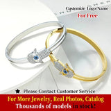 Golden Lucky Hamsa Hand Bracelet EVIL Eye Bangles