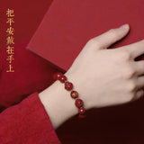 Rabbit Birth Cinnabar Bracelet Taisui Lucky Unisex Bracelet