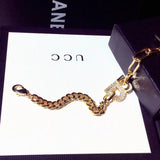 Chic D Charm Bracelet for Women, Micro Inlaid, Waterproof, Anniversary Gift