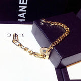 Chic D Charm Bracelet for Women, Micro Inlaid, Waterproof, Anniversary Gift