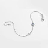 925 Sterling Silver Hamsa Hand Evil Eye Charm Bracelet