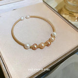 Baroque Pearl 14K Filled Bangle Jewelry for Women