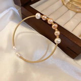 Baroque Pearl 14K Filled Bangle Jewelry for Women