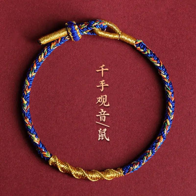 Zodiac Rabbit Guardian Bracelet, Panlong Knot Handstring