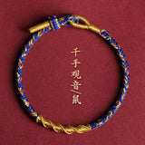 Zodiac Rabbit Guardian Bracelet, Panlong Knot Handstring