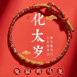 Zodiac Rabbit Guardian Bracelet, Panlong Knot Handstring