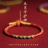 Zodiac Rabbit Guardian Bracelet, Panlong Knot Handstring