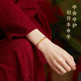 Zodiac Rabbit Guardian Bracelet, Panlong Knot Handstring