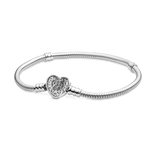 925 Silver Love Bracelet Zircon Women DIY Jewelry