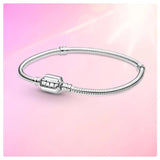 925 Silver Shell Bracelet - Heart Charm Jewelry