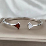 925 Silver Gilded Fritillaria Fan Bracelet for Women