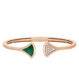 925 Silver Gilded Fritillaria Fan Bracelet for Women