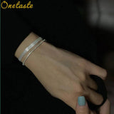 925 Silver Plated Braided Bracelet 4mm Width Italian Jewelry