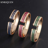 Vintage Ruby Emerald Sapphire Cuff Bracelets