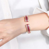 Vintage Ruby Emerald Sapphire Cuff Bracelets