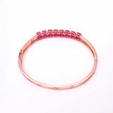Sweet Crystals 14K Rose Engagement Ruby Bracelet for Women