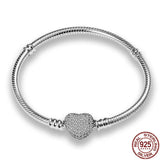 925 Silver Heart Charm Bracelet