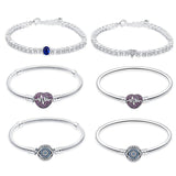 Heart T-Bar Cuff Chain: 925 Sterling Solid Silver Bracelet