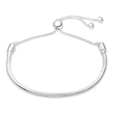 Heart T-Bar Cuff Chain: 925 Sterling Solid Silver Bracelet