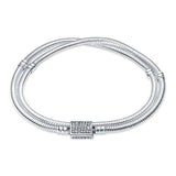 Heart T-Bar Cuff Chain: 925 Sterling Solid Silver Bracelet