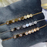 925 Sterling Silver Love Nest Honeycomb Bracelet for Women