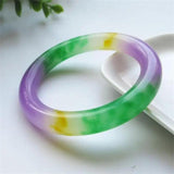Natural Jade Bangles Three Quartz Jade Bracelet Girl's Jewelry Bangle
