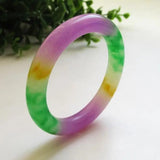 Natural Jade Bangles Three Quartz Jade Bracelet Girl's Jewelry Bangle