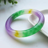 Natural Jade Bangles Three Quartz Jade Bracelet Girl's Jewelry Bangle