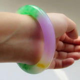 Natural Jade Bangles Three Quartz Jade Bracelet Girl's Jewelry Bangle