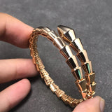 925 Silver Snake Bone Bracelet Women
