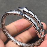 925 Silver Snake Bone Bracelet Women