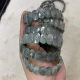 Labradorite Stone Beads Bracelet Natural Gemstone Jewelry Bangle